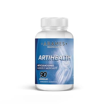 ArtiHealth | Tratamiento antiinflamatorio y analgésico | Elimina dolor muscular y protege las articulaciones | Fórmula natural a base de Glucosamina, Condroitina, Cúrcuma y Pimienta Negra 90 cápsulas
