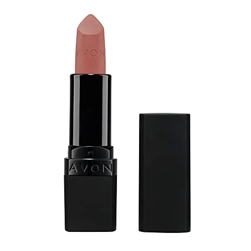AVON Barra de Labios Ultra Matte Tono Nude Suede - Enriquecido con Vitamina E, Aceite de Aguacate y Aceite de Sésamo - Cobertura Cómoda - No se cuartea ni se seca - SPF 15 - Color Nude Natural