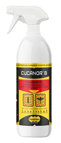 BACTERISAN Cucanor B 750ml | Spray Insecticida a Todo Tipo, Como Cucarachas, Avispas, Hormigas |acción Fulminante Frente A Insectos Rastreros Y Voladores, Repelente