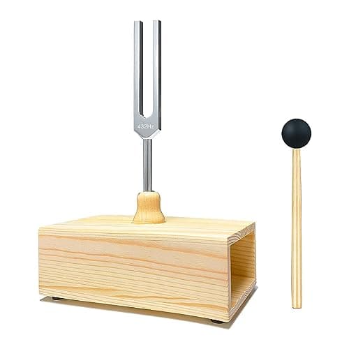 JIVIMOCO DipasóN de 432 Hz con Caja de Resonancia, para CuracióN con Sonido, EnseñAnza de Resonancia del DiapasóN, Pruebas de AudicióN, MeditacióN