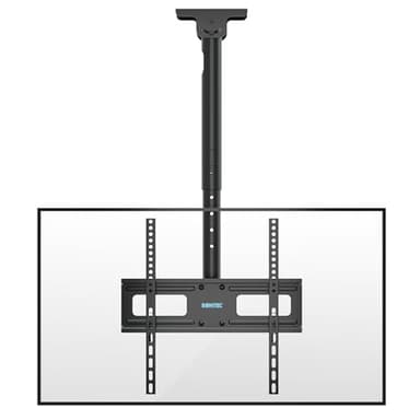BONTEC Soporte TV Techo Inclinable y Giratorio, Altura Regulable en 6 Posiciones para TV de 26 a 65 Pulgadas, Soporte de TV Techo con hasta 45 kg, Máx. VESA 400 x 400 mm