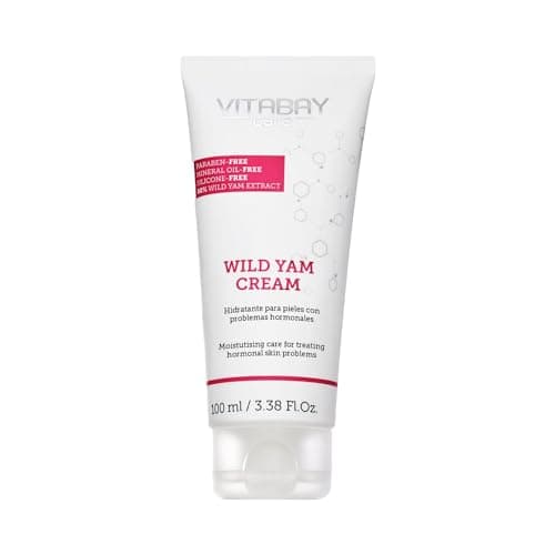 Vitabay Crema De Ñame Silvestre 100ml vegana, 80% Extracto De Raíz De Ñame, 64% Diosgenina, 100% Libre De Nanopartículas, Sin Hormonas Sintéticas, Extra Fuerte, Ingredientes Activos