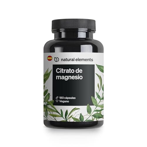 Citrato de magnesio Premium - 2320 mg, de los cuales 360 mg son de magnesio elemental por dosis diaria - 180 cápsulas - Probado en laboratorio y con alta dosificación