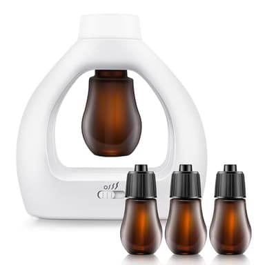 Difusor de Aceites Esenciales: Difusor de Aromas con 3 Botellas de Aceites Esenciales, Recargable, Portátil, sin Necesidad de añadir Agua