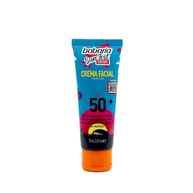 Babaria - Crema Solar Facial 50+ Sunfest, Edicion Limitada - 75ml | Antimanchas | Textura Ligera | Resistente al Agua | Uso Diario