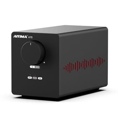 AIYIMA A70 Amplificador estéreo equilibrado con PFFB 2 x 300 vatios TPA3255 2.0 CH Clase D para altavoz de biblioteca de cine en casa con entradas XLR y RCA y entrada de disparo (DC 48V)