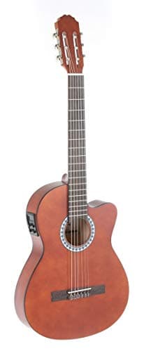 PURE GEWA Guitarra Eléctrica Acústica Clásica Basic nogal Slim Body