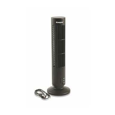 Avilia Ventilador de torre USB de 33 cm negro – Enfriamiento eficiente y silencioso con 3 velocidades y función oscilación, limpieza sencilla – Diseño moderno – Ideal para refrescarse en la