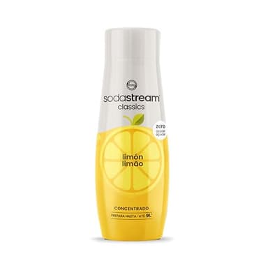 SodaStream - Concentrado de Refresco sabor Limón Zero, Sin Azúcar, Prepara hasta 9 Litros de Refresco, Apto para Todas las Máquinas Gasificadoras de Agua SodaStream - 440 ml