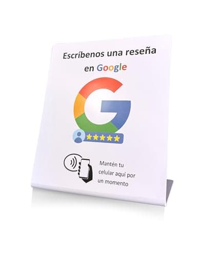 4.0 COMMERCE NFC Review Stand for Google Reviews | Preprogramada para el Inicio Inmediato | Obtén más Reseñas - Blanco