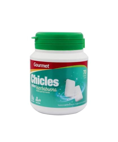Marca Blanca - Gourmet Chicle Hierbabue, Sin Azúcar, 70 unidades