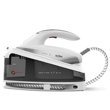 Solac CPB6200 Blank Canvas - Centro de planchado, 6.5 bar de presión presurizado, 2400 W, Quick-Start en 30", Super vapor 380 g/min, Golpe de vapor 120 g/min. 1.5 L, cerámica