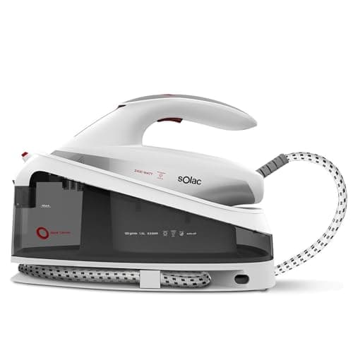 Solac CPB6200 Blank Canvas - Centro de planchado, 6.5 bar de presión presurizado, 2400 W, Quick-Start en 30", Super vapor 380 g/min, Golpe de vapor 120 g/min. 1.5 L, cerámica