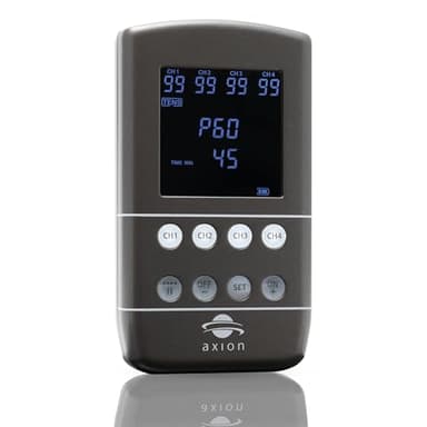 Electroestimulador TENS + EMS STIM-PRO X9B de 4 canales | 4 en 1: Analgésico y alivio del dolor, tonificación muscular, masaje y entrenamiento del suelo pélvico. Con cargador USB-C y 12 electrodos