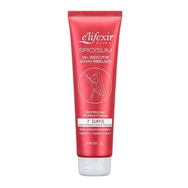Elifexir Gel Inductor Spicyslim, Crema Reductora Extrema, Óptimo Zonas Rebeldes, Con Mostaza Orgánica y Capsicum Picante, 150ml