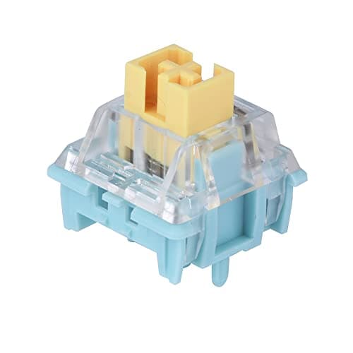EPOMAKER Sea Salt Silent - Juego de interruptores mecánicos para Teclado mecánico 50g, 35 Unidades, Interruptor Lineal preaceitado con Ranura LED, para Personalizar teclados mecánicos para Juegos