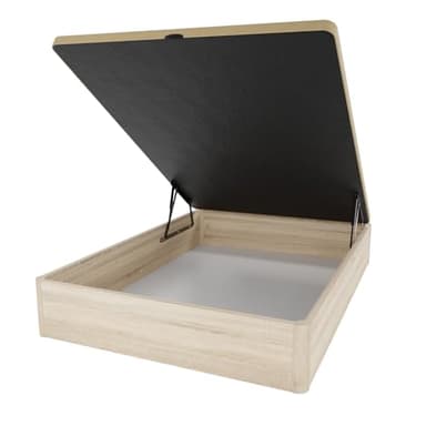 amuéblate online - Canapé Abatible de Madera Súper Reforzado con Gran Capacidad, Esquinas Redondeadas, 150 x 190, Cambria