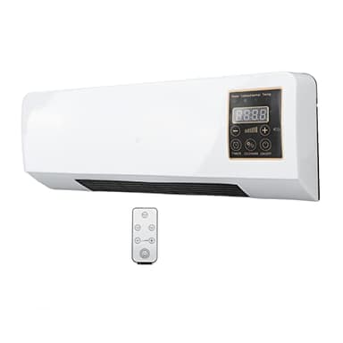 Luqeeg Aire Acondicionado Montado en la Pared, Pequeño Calentador de Aire Acondicionado Aire Acondicionado Portátil Montado en la Pared Ventilador Caliente con Control Remoto Aire