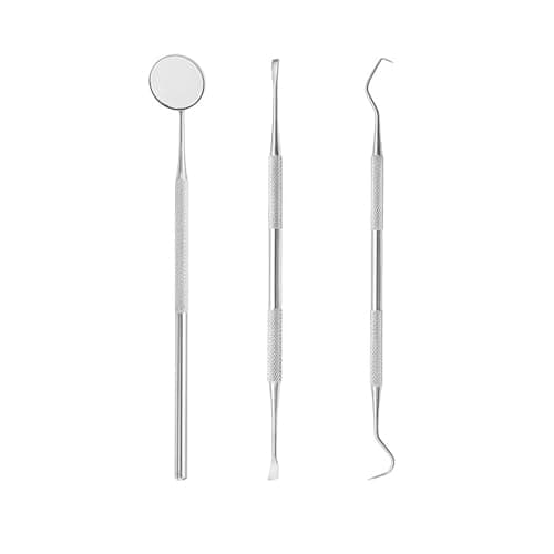 SHUBEIEUMI 3 Piezas Kit de Dentista Para Eliminar el Sarro, Dental Cuidado Kit Diente Relleno Reparación Juego Acero Inoxidable, Para Hombres, Mujeres, Niños y Mascota