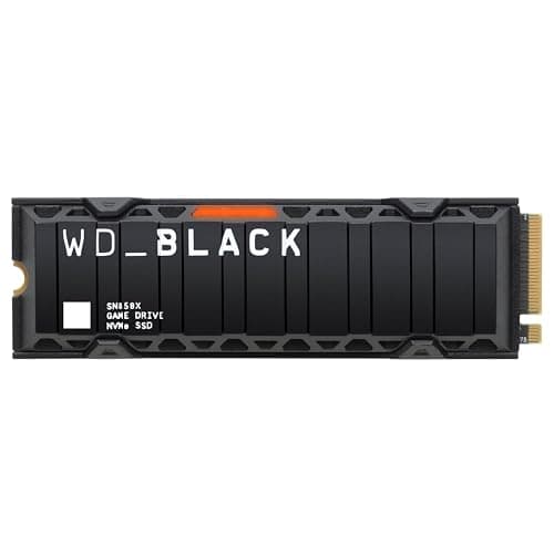 WD_BLACK SN850X NVMe SSD, 2TB M.2 2280, NVMe SSD con disipador de calor, Velocidades de lectura hasta 7300 MB/s, escritura 6600 MB/s, SSD para Juegos internos, PCIe Gen 4, SSD de alto rendimento