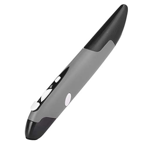 Fabater Lápiz óptico para ordenador, ratón vertical óptico con bolígrafo para escritura a mano, piezas innovadoras para PC personalizadas ratón con bolígrafo digital para (gris, PR-03)