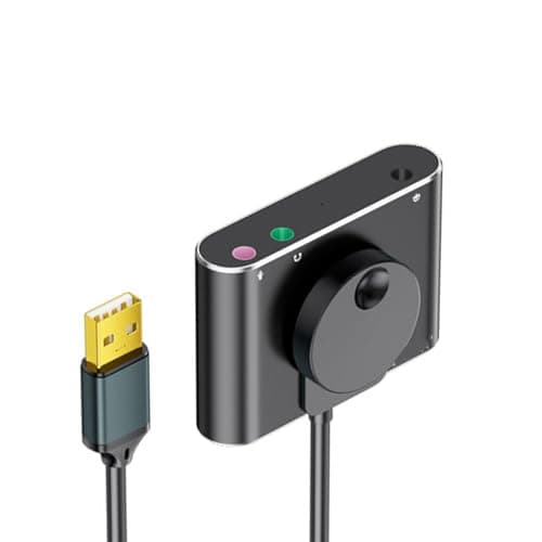 XINYIN Tarjeta Sonido USB Tarjeta Sonido USB Externa con Control Volumen USB A Auriculares Micrófono Ecualizadores Puerto 3 5mm para PC