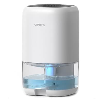 CONOPU Deshumidificador 1000ML, Deshumidificadores de Humedad, Apagado Automático y Luz LED de Colores, Portátil y Ultra Silencioso, Dormitorio, Baño, Armario
