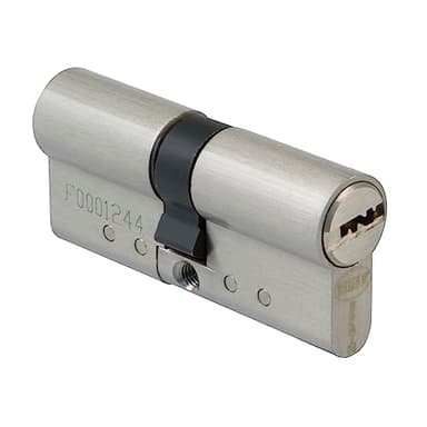 Amig - Cilindro de seguridad | Cerradura para puertas de Madera | Antiganzúa y Antibumping | Bombín Antiextracción y Antirotura | Incluye 5 llaves | Plateado mate | Medidas: 62 (31-31) mm