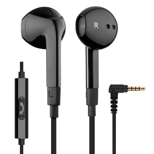Ludos FEROX Auriculares In Ear con Cable y Microfono, 5 Años de Garantía, Auricular con Jack, Cascos Musica con Graves Potentes, para iPhone, iPad, Samsung, Xiaomi, Gaming, Móvil, MP3 - Negro