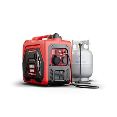 ERAYAK Generador de Corriente Silencioso 4500W Tres Combustibles, Compatible con Interruptor de Transferencia, Funciona con Gasolina, Propano y Gas Natural, Paralelo (Tres combustibles 4500 PDM)