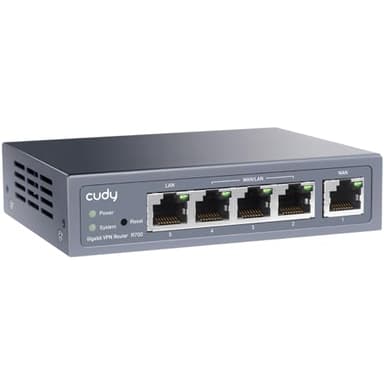 Cudy Gigabit Multi-WAN VPN Router, hasta 4 Puertos Gigabit WAN, Router SMB, Equilibrio de Carga, protección contra Rayos, enrutador PPTP L2TP WireGuard OpenVPN IPsec VPN
