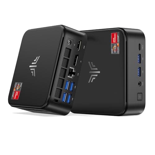 NiPoGi E3B Mini PC, AMD Ryzen 7 5700U 32GB DDR4 512GB M.2 SSD Mini Ordenadores de Sobremesa, Gráficos AMD Radeon/HDMI 2.0+DP+Type-C/WiFi 6/BT 5.2 para Oficina/Casa