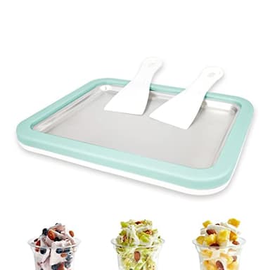 Climafusion Heladeras Hacer Helado con 2 Espátulas, Maquina de Helados, Ice Cream Maker para Sorbete Yogurt congelado Gelato (verde, Una talla)