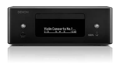 Denon RCD-N12DAB - Sistema Compacto con Amplificador HiFi, Reproductor de CD, transmisión de música, HEOS Multiroom, Bluetooth, Wi-Fi, AirPlay 2, Compatible con Alexa, 2 entradas de TV óptica, Radio