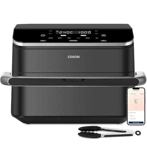 Cosori Freidora de Aire Dual Blaze TwinFry 10L, Air Fryer con 4 Resistencias de Doble Cesta a Una, 35-240ºC, Asar, Hornear y Deshidratar, 6 en 1, 70+ Recetas de Chefs y Pinzas, 8 Porciones, 2800W