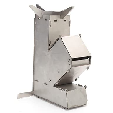 Estufa Rocket, Estufa portátil Estufa de leña Desmontable con Bolsa de Almacenamiento para mochileros al Aire Libre Senderismo Picnic BBQ