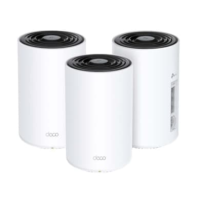 TP-Link Juego de malla WLAN Powerline Deco PX50 (paquete de 3), Wi-Fi 6 AX3000 + G.hn G1500 de doble banda, alcance de hasta 600 m², ideal para habitaciones grandes y paredes gruesas, WPA3, blanco