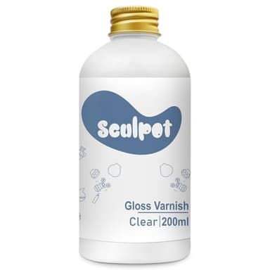 Esmalte de arcilla de secado al aire, barniz brillante de 200 ml para arcilla de secado al aire, barniz de arcilla seca al aire para cerámica y pintura acrílica, incoloro, impermeable, resistente a