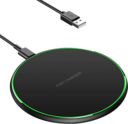 POWERIVER Cargador inalámbrico rápido, cargador de inducción Qi compatible con iPhone 14/15/13/12/11/Pro/XS Max/XR/XS/X,AirPods 2/3/Pro,Samsung Galaxy S23/S22/S21/S10/S9/S8/Note 20/10
