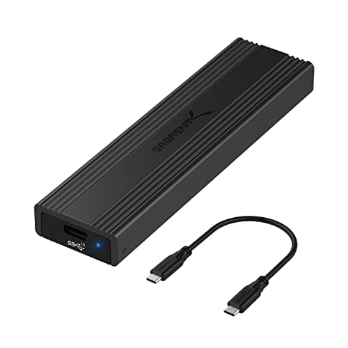 SABRENT Carcasa M.2 NVMe PCIe y SATA USB 3.2 Tipo-C 10Gbps Llave M y M/B, 2230/2242/2260/2280 Crucial P3, 990 Pro, WD, Ideal para Editores de Videos y Gamers, Compatible Mac, Windows y Linux [EC-SNVE]