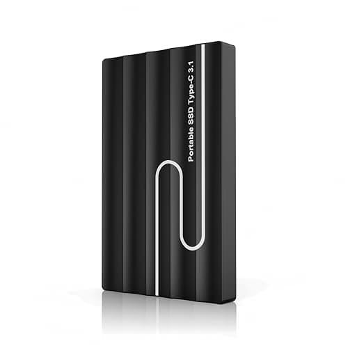 LUDEN'S 2TB Disco Duro Externo, Ultra Slim Portátil 2.5" Almacenamiento Compatible para PC, Ordenador portátil, computadora (Negro)