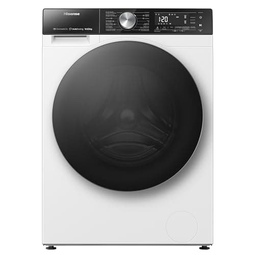 Hisense WD5S1045BW - Lavadora Secadora 2 en 1 con Vapor, Carga Frontal 10,5 Kg Lavado, 6 Kg de Secado, 1400 rpm, Motor Eficiente Inverter, Sistema Antibalanceo, Puerta XL, Serie 5S, Display LED