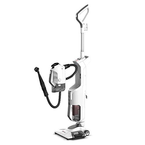 Polti Vaporetto 3 Clean, Escoba a Vapor con Limpiador Portátil a Vapor y Aspirador sin Bolsa, 3 en 1, 12 Accesorios Incluidos, Calentamiento en 30 Segundos, Potencia Máxima 1800 W, Blanco y Gris