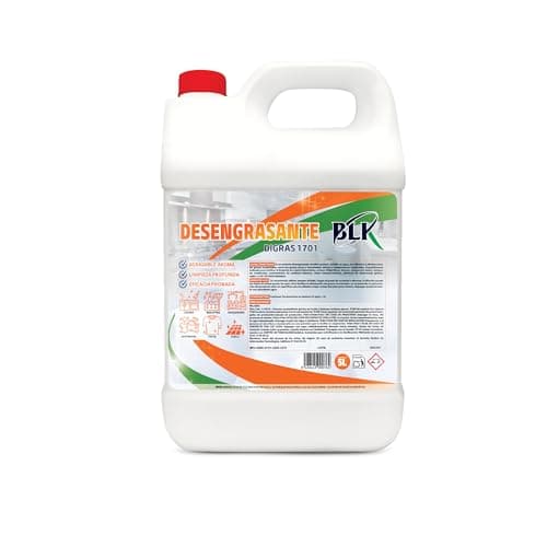 BLK - DIGRAS 1701 - Desengrasante Industrial para Limpieza Hogar y Uso Profesional 5L Quitagrasas Cocina,Desengrasante Cadena Bicicleta, Limpiador de Motor, Coche, Moto - Agradable Aroma (5L)