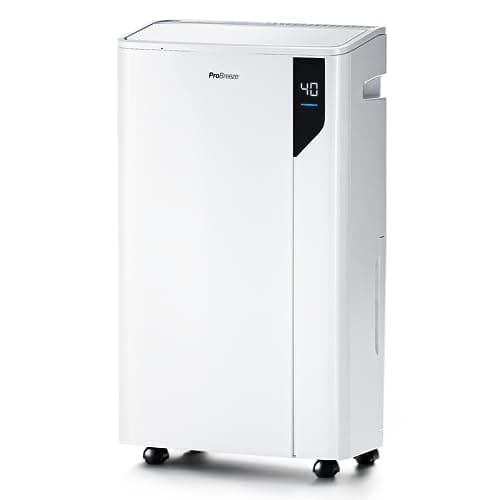 Pro Breeze Deshumidificador 20L. Antihumedad y moho. Depósito Extraíble y Desagüe Continuo, 5 Modos, Temporizador 24h, Pantalla Táctil, Sensor de Humedad, Secadora de Ropa (35 m²)