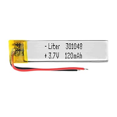 Batería 301048 LiPo 3.7V 120mAh 0.444Wh 1S 5C Liter Energy Battery para Electrónica Recargable teléfono portátil vídeo smartwatch Reloj GPS - No Apta para Radio Control 50x10x3mm (120mAh|301048)