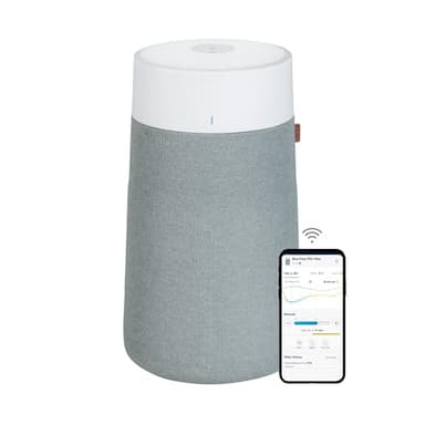 BLUEAIR Purificador de aire para salas grandes y dormitorios, limpia 206 m2/hora, limpiador de aire inteligente HEPASilent para mascotas, alérgenos, virus, polvo, moho y humo, Blue Pure 3450i Max