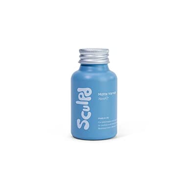 Sculpd Barniz transparente para arcilla de secado al aire, incoloro, con acabado mate, para alfarería creativa y pintura acrílica, resistente a los arañazos, impermeable, 70 ml