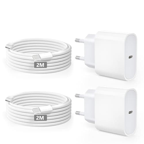 Cargador para iPhone 16 15 Carga Rapida 20W Cargador USB C Carga Rapida, 2Pack USB C Cargador con 2M Cable USB C, Cargador Tipo C para iPhone 16 Pro/16 Pro Max/16 Plus/15 Pro/15 Pro Max/15 Plus