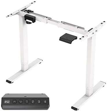 Tablakala Escritorio Elevable 1 Motor, Blanco, Sin Tablero (Solo Patas), Ajustable en Altura 71 a 121cm, Mesa Escritorio Elevable, Standing Desk, Mesa Elevable Secretaria